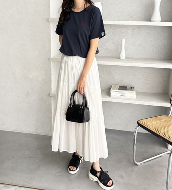 GeeRA（ジーラ）の「【ＵＳ．ＰＯＬＯ．ＡＳＳＮ】接触冷感ワンポイント刺繍Ｔシャツ（Tシャツ）」｜詳細画像