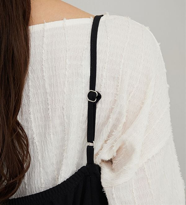 GeeRA（ジーラ）の「楽ちん！ペプラムキャミワンピース（カットソーワンピース）」｜詳細画像