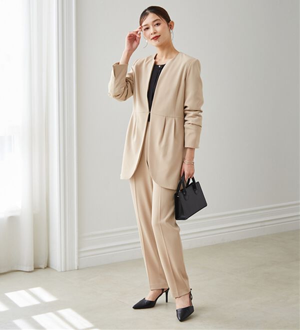 RANAN（ラナン）の「＜２点セット＞ラウンドヘムジャケットセットアップ（パンツスーツ）」｜詳細画像