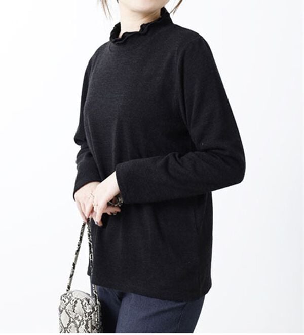 BELLUNA（ベルーナ）の「裏起毛素材タックデザインアンサンブル（アンサンブル）」｜詳細画像