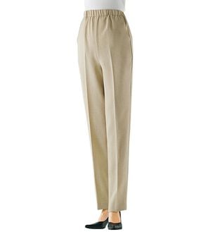 BELLUNA（ベルーナ）の「さらさらサイズ満載パンツ（フルレングスパンツ）」｜ベージュ