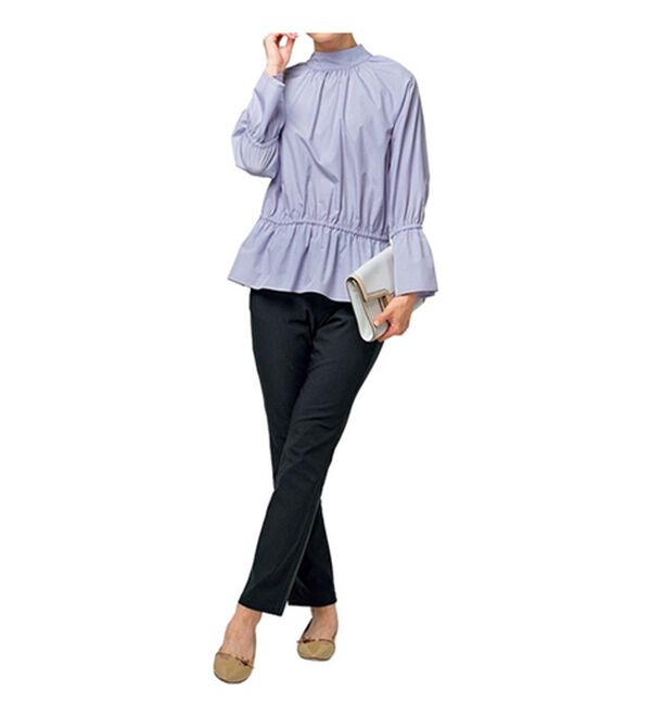 VINNO（ヴィノ）の「スマホポッケ付のびのび裏起毛スリムパンツ（フルレングスパンツ）」｜詳細画像