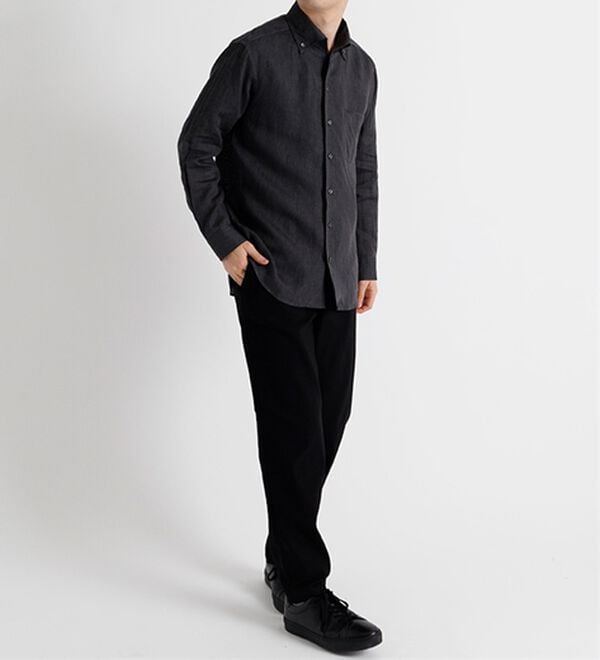 「＜コムルヴァン・オム＞大人のフレンチリネン１００％シャツ（メンズシャツ）」｜詳細画像