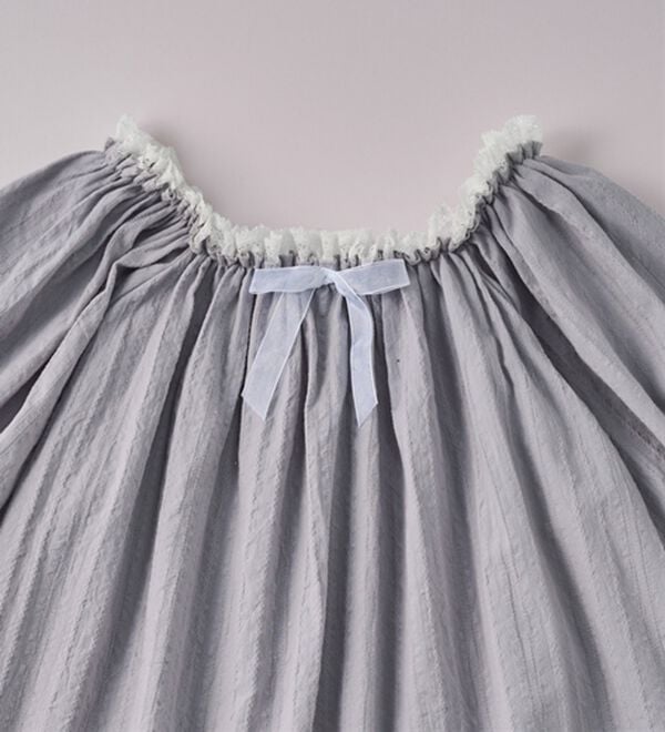 YU'NOW（ユナウ）の「【上下２点セット】スクエアネックドビーストライプパジャマ（パジャマ・ルームウェア）」｜詳細画像