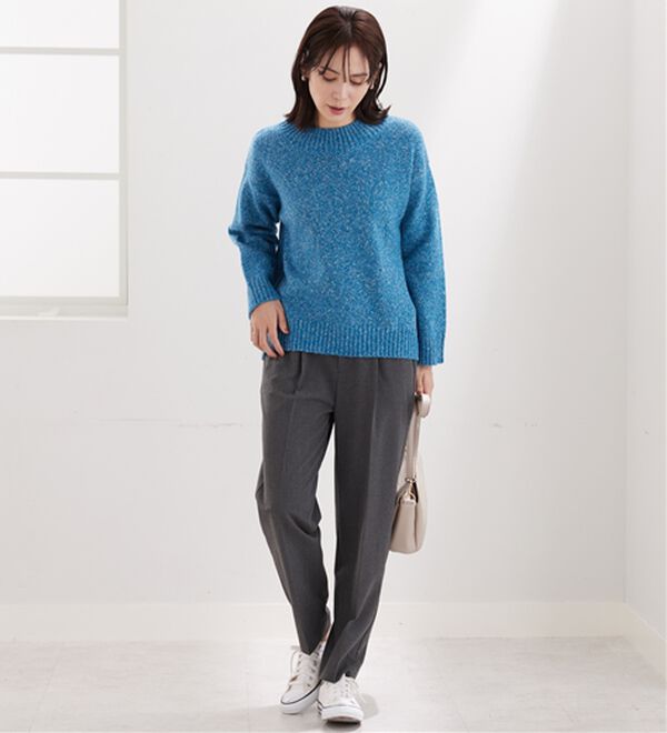 BELLUNA（ベルーナ）の「ミックス調ニットプルオーバー（ニット・セーター）」｜詳細画像