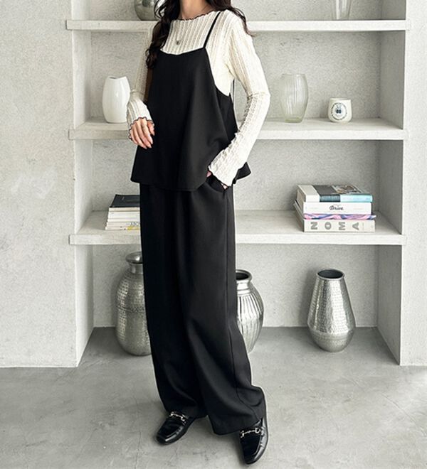 GeeRA（ジーラ）の「セットアップ風キャミソールサロペット（オールインワン）」｜詳細画像