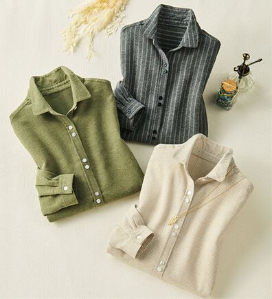 ルフラン（ルフラン）の「【３色組】ふんわり起毛の温もりシャツ（シャツ）」