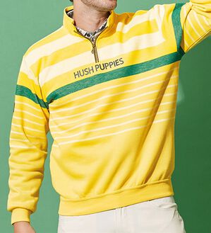 「＜ハッシュパピー・ゴルフ＞ラウンドで映えるボーダートレーナー（メンズトレーナー）」｜詳細画像