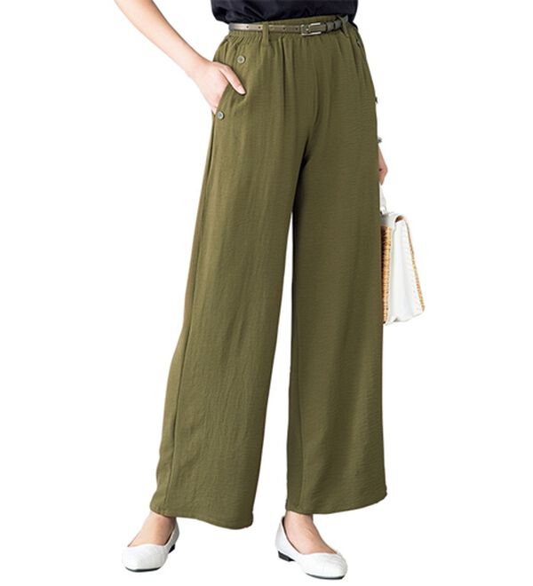 ルフラン（ルフラン）の「【３本組】＜ヒンヤリラクシー＞ワイドパンツ（ワイドパンツ・ガウチョ）」｜詳細画像