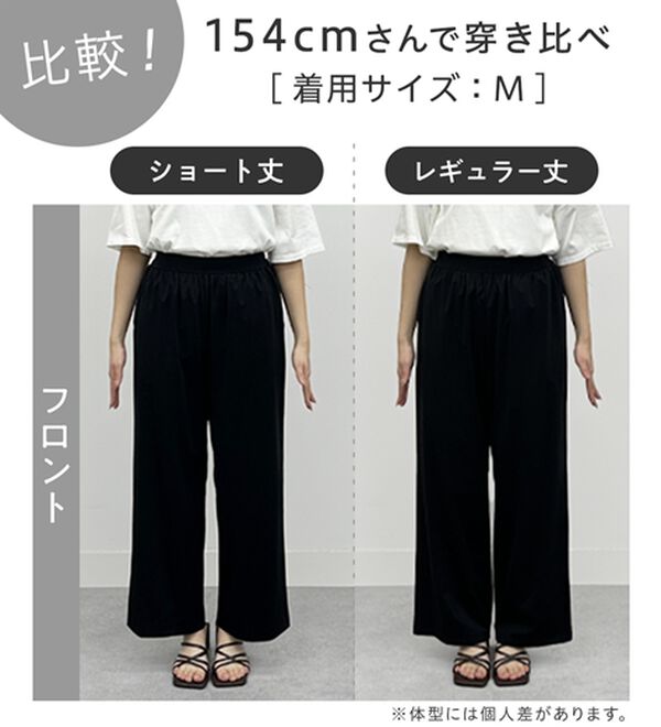 Viola e Viola（ヴィオラ エ ヴィオラ）の「【接触冷感】さらテロ楽のびストレートパンツ【選べる２丈】（フルレングスパンツ）」｜詳細画像