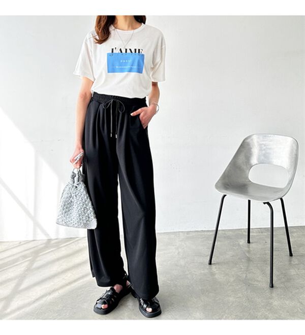 GeeRA（ジーラ）の「接触冷感！リラックスワイドパンツ（ワイドパンツ・ガウチョ）」｜詳細画像