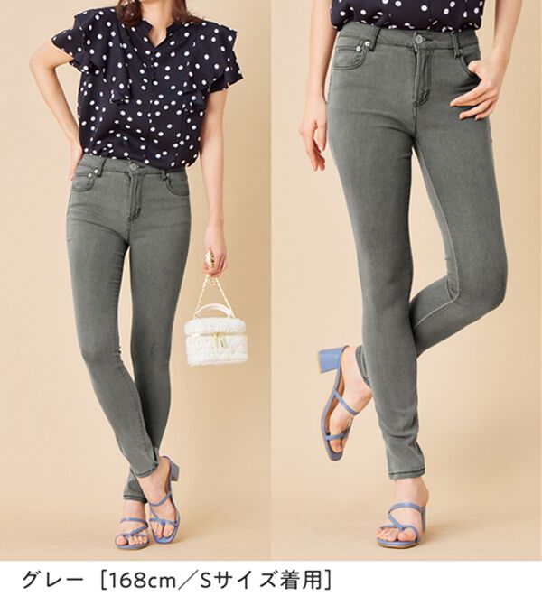 alotta（アロッタ）の「美脚ストレッチスキニーデニムパンツ（フルレングスパンツ）」｜詳細画像