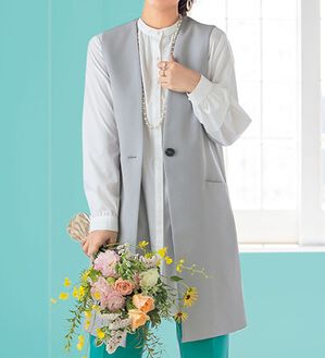 ルフラン（ルフラン）の「ベスト＆ブラウスのアンサンブル＜カノン＞（アンサンブル）」｜詳細画像