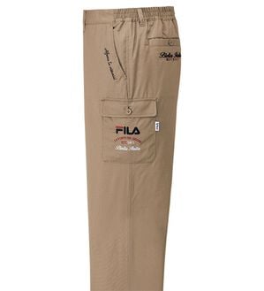 「＜フィラ＞裏フリース暖かカーゴパンツ（メンズフルレングスパンツ）」｜ベージュ