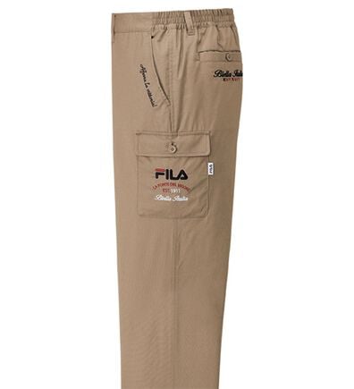「＜フィラ＞裏フリース暖かカーゴパンツ（メンズフルレングスパンツ）」