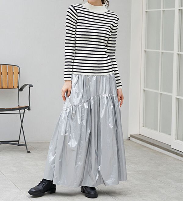 RANAN（ラナン）の「もちもちリブパイピングハイネックニット（ニット・セーター）」｜詳細画像