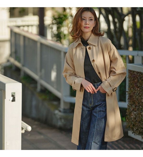 RANAN（ラナン）の「花粉対策！ステンカラーコート（ロングコート）」｜詳細画像