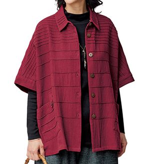 BELLUNA（ベルーナ）の「綿１００％タックデザインジャケット（その他ジャケット）」｜赤