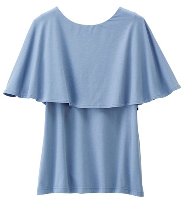 RANAN（ラナン）の「ひんやり！ケープ風デザインカットソーブラウス（カットソー）」｜詳細画像