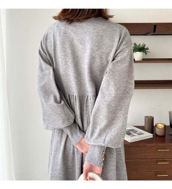 GeeRA（ジーラ）の「フィット＆フレアーニットワンピース（ニットワンピース）」｜詳細画像