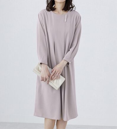 BELLUNA（ベルーナ）の「＜セレモニースタイル＞パール使いワンピース（フォーマルワンピース）」