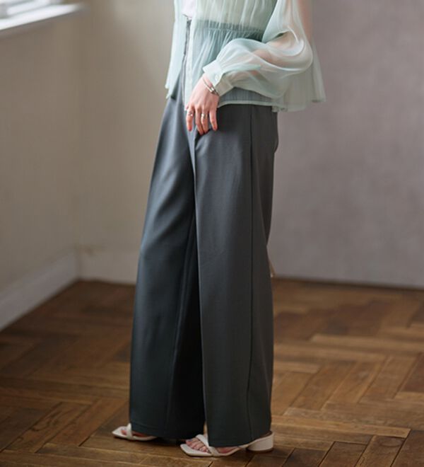 RANAN（ラナン）の「ハイウエストジップワイドパンツ（ワイドパンツ・ガウチョ）」｜詳細画像