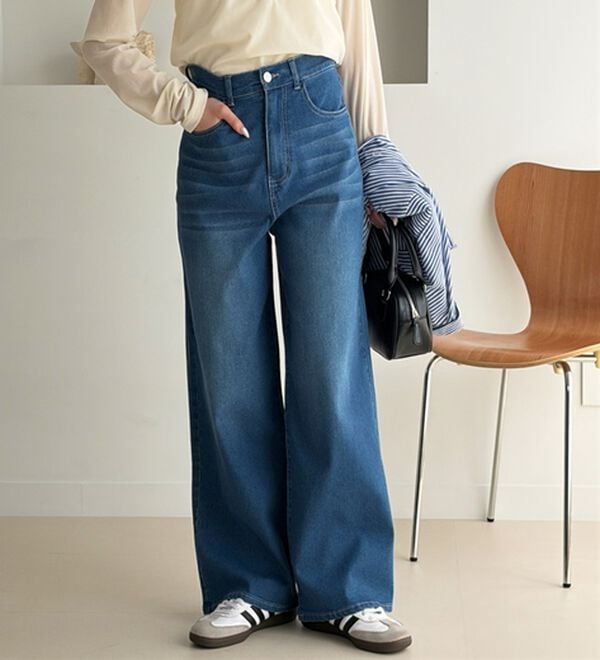 GeeRA（ジーラ）の「ワイドルーズデニムパンツ（ワイドパンツ・ガウチョ）」｜詳細画像