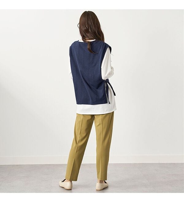 BELLUNA（ベルーナ）の「カットソージャカード素材ベストアンサンブル（アンサンブル）」｜詳細画像