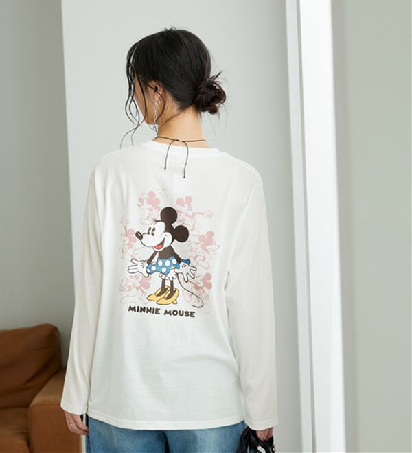 BELLUNA（ベルーナ）の「＜Ｄｉｓｎｅｙ＞【ミニー】プリントビックTシャツ（カットソー）」｜詳細画像