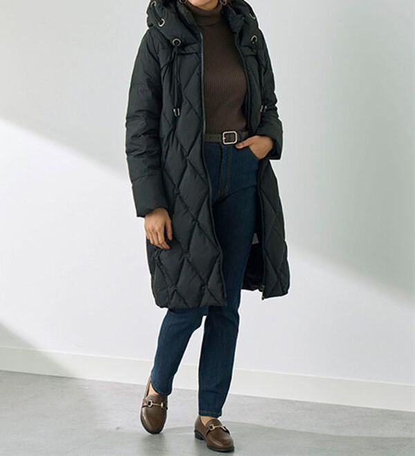 キルティングデザインフードダウンコート - ベルーナ【公式】