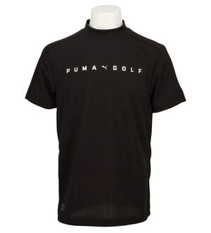 「＜ｐｕｍａ＞ゴルフＬＯＧＯ半袖モックネックシャツ（メンズシャツ）」｜プーマブラック