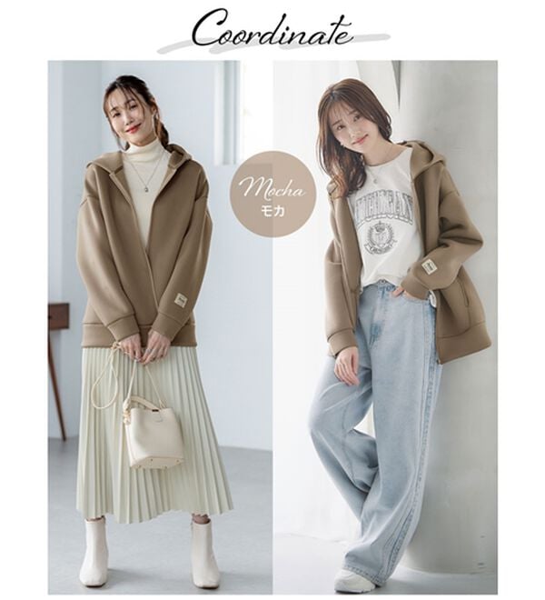 BELLUNA（ベルーナ）の「肩が疲れにくい！マシュマロ感覚ジップフーディー（ブルゾン）」｜詳細画像