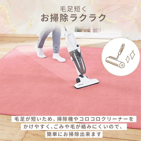 「洗えるはっ水フランネルラグ＜ホットカーペット対応・撥水・洗濯可能＞（カーペット）」｜詳細画像