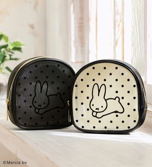 ミッフィー フロッキードットラウンドポーチうさぎシリーズ - ベルーナ