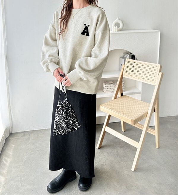 GeeRA（ジーラ）の「サガラ刺繍裏起毛スウェット（トレーナー・スウェット）」｜詳細画像