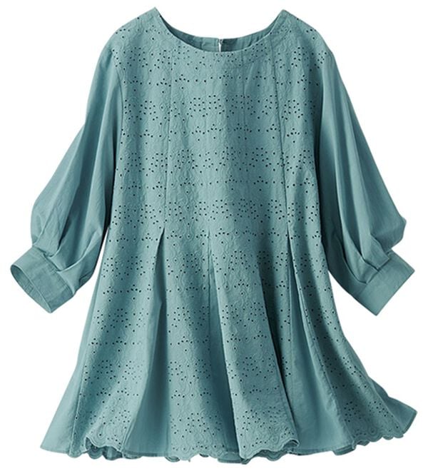 BELLUNA（ベルーナ）の「刺しゅうレースフレアーシルエットブラウス（ブラウス）」｜詳細画像