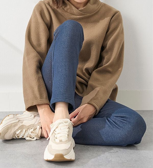 BELLUNA（ベルーナ）の「まるではく毛布！静電防止付裏ファーレギンス（スパッツ・レギンス）」｜詳細画像