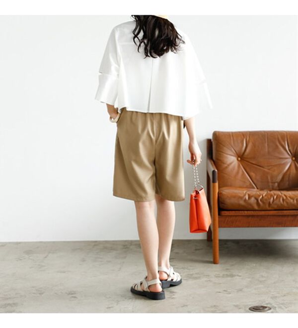 GeeRA（ジーラ）の「ハイウエストハーフパンツ（その他パンツ）」｜詳細画像