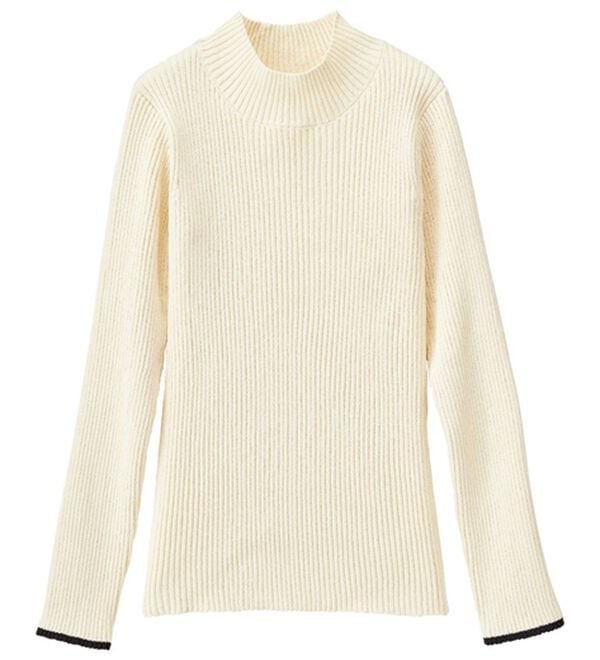 RANAN（ラナン）の「もちもちリブパイピングハイネックニット（ニット・セーター）」｜詳細画像