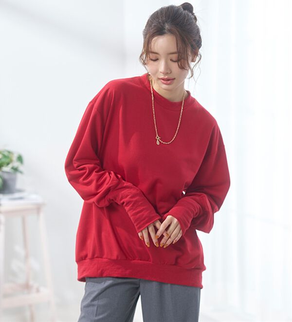 BELLUNA（ベルーナ）の「長めのリブが差をつける！全隠しトレーナー（トレーナー・スウェット）」｜詳細画像