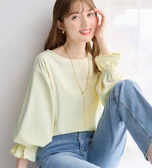 alotta（アロッタ）の「袖タックデザインプルオーバー（カットソー）」｜詳細画像