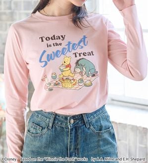 BELLUNA（ベルーナ）の「＜Ｄｉｓｎｅｙ>【プー】発砲プリント長袖Tシャツ（カットソー）」｜ライトピンク