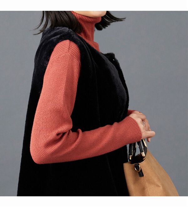 BELLUNA（ベルーナ）の「ホック付もこもこファーベスト（ベスト）」｜詳細画像