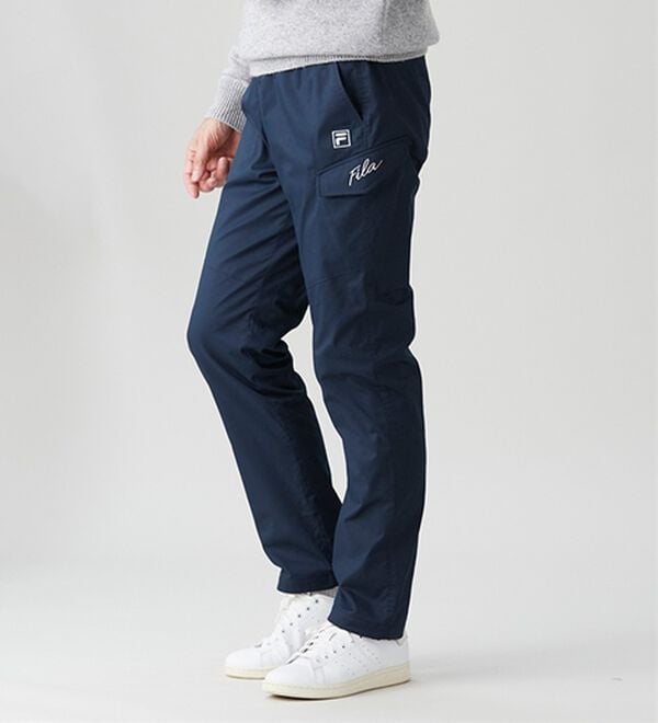 「＜フィラ＞裏フリースすっきりカーゴパンツ（メンズフルレングスパンツ）」｜詳細画像