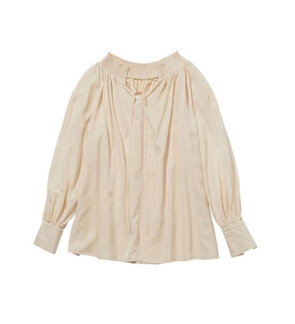 GeeRA（ジーラ）の「リボン付スキッパーブラウス（ブラウス）」｜詳細画像