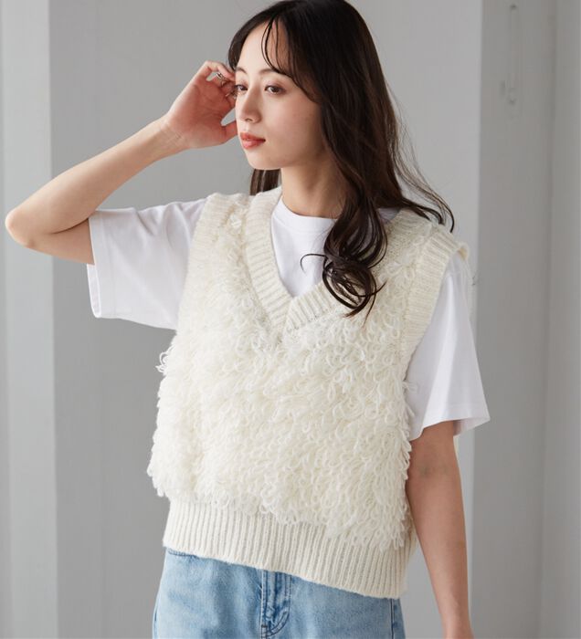 y*i様 エストネーションESTNATION❤️ フリンジニットベストオフホワイ ESTNATION / フリンジニット ベスト｜ESTNATION ONLINE STORE