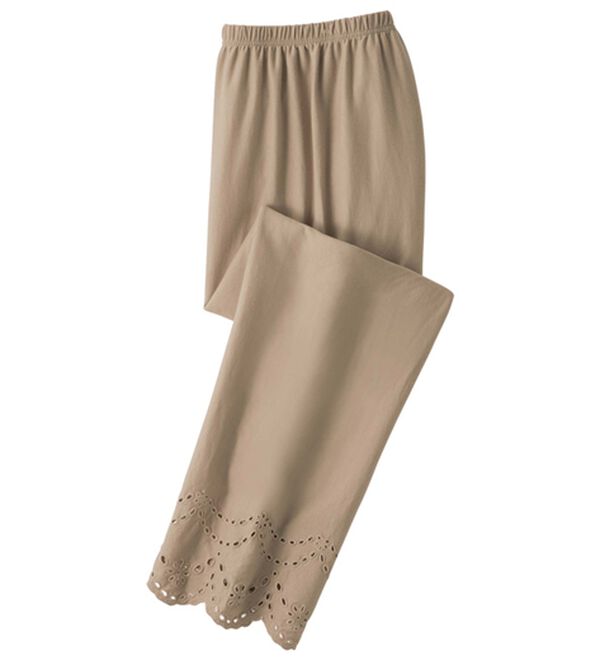 LAVIENNE（ラヴィエンヌ）の「【３色組】カットワーク刺しゅうのらくちんパンツ（その他パンツ）」｜詳細画像