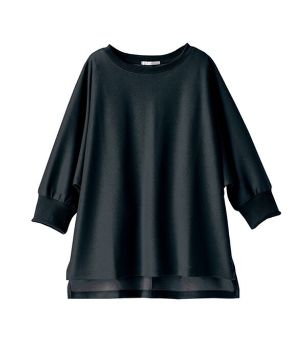 BELLUNA（ベルーナ）の「リブ切替ドルマンデザインプルオーバー（カットソー）」｜ネイビー