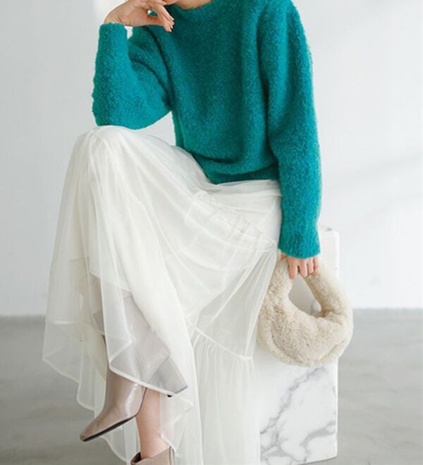 RANAN（ラナン）の「〈ＳＤＧｓ〉ふわふわブークレーニット（ニット・セーター）」｜詳細画像