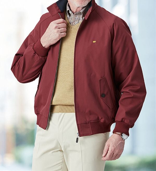 「＜ゴールデンベア＞着心地安心の綿タッチジャケット（メンズブルゾン）」｜詳細画像